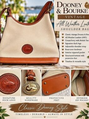 Dooney & Bourke Vintage All Weather Leather Slouch Shoulder Bag Shoulder Bag